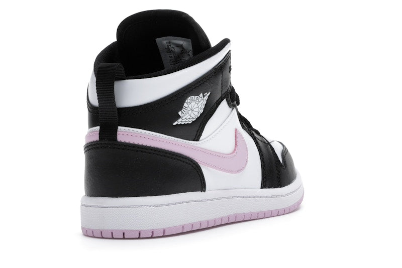 Jordan 1 Mid White Black Light Arctic Pink (PS)