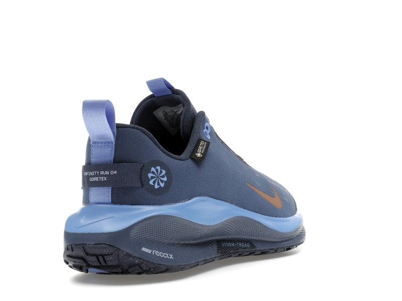 Nike React Infinity Run 4 Gore-Tex Thunder Blue Diffused Blue Royal Pulse Metallic Red Bronze (Women's)