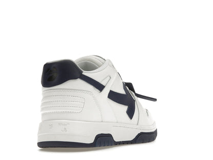 OFF-WHITE Out Of Office OOO Low Tops White Navy Blue