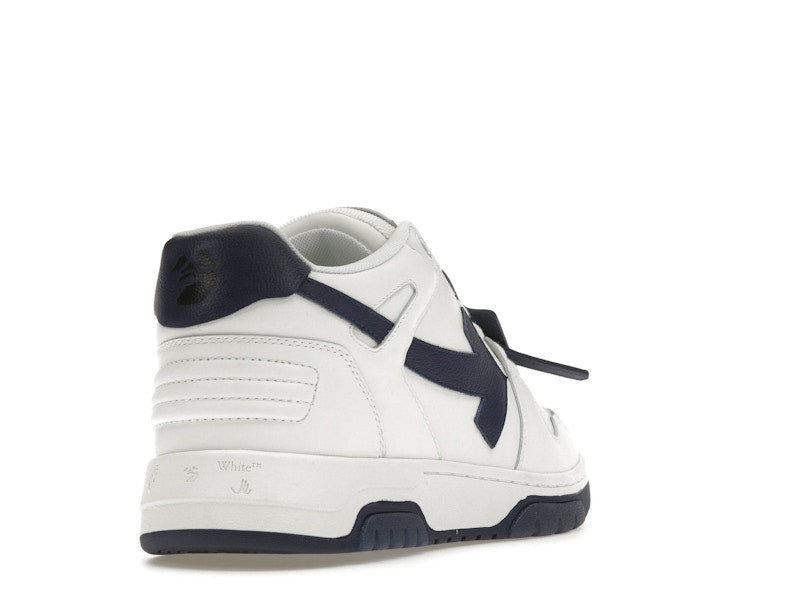 OFF-WHITE Out Of Office OOO Low Tops White Navy Blue