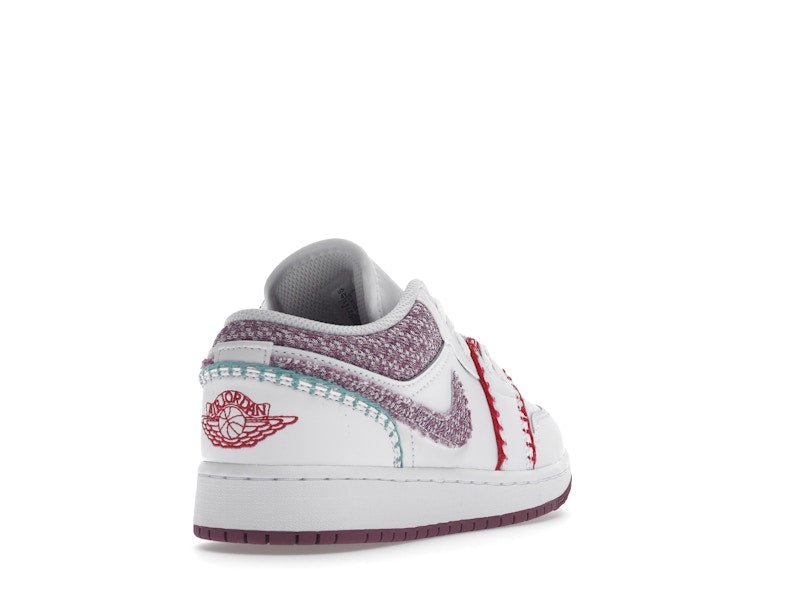 Jordan 1 Low White Light Bordeaux (GS)