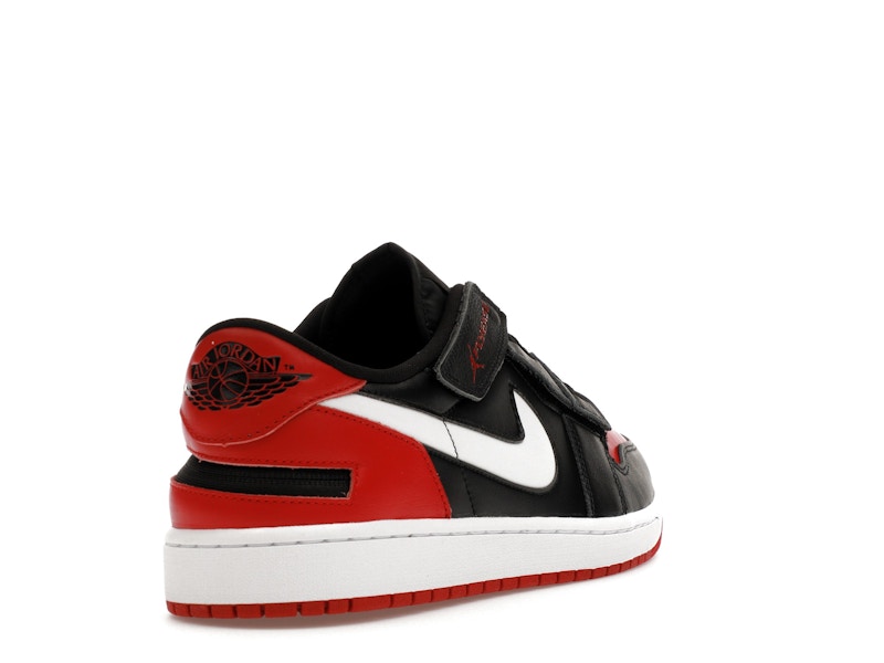 Jordan 1 Low FlyEase Black White Gym Red