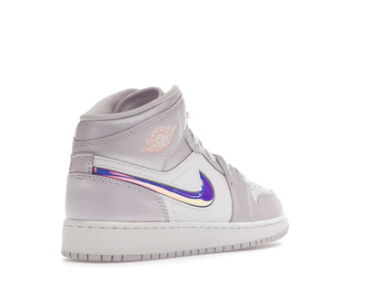 Jordan 1 Mid SE Barely Grape Iridescent Swoosh (GS)
