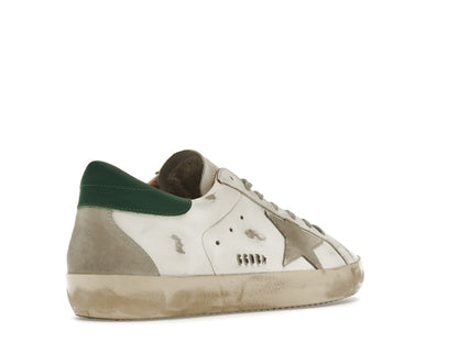 Golden Goose Super-Star White Green Grey Suede Patch