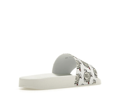 Moncler Basile Slide Logo Print White