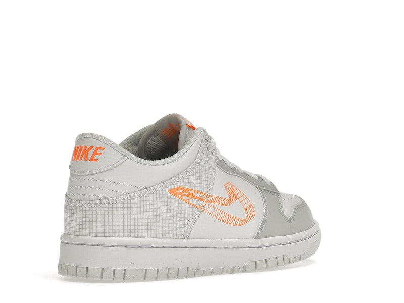 Nike Dunk Low SE 3D Swoosh Pure Platinum Total Orange (GS)