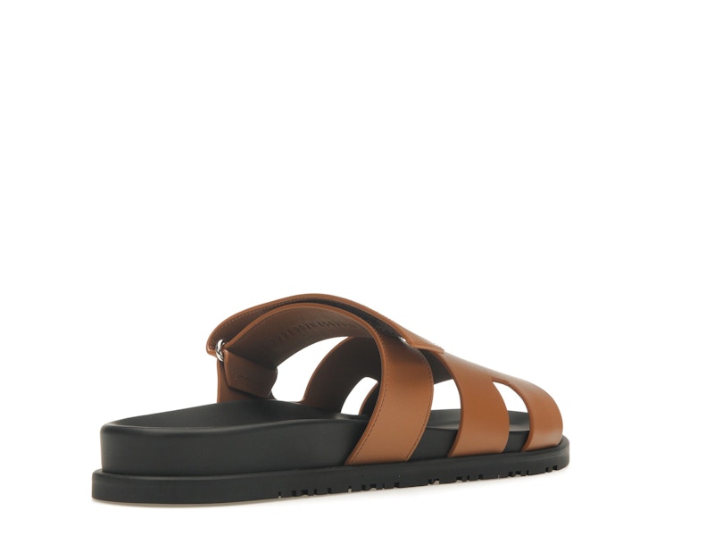 Hermes Chypre Sandal Naturel Black Smooth Calfskin Leather (M)