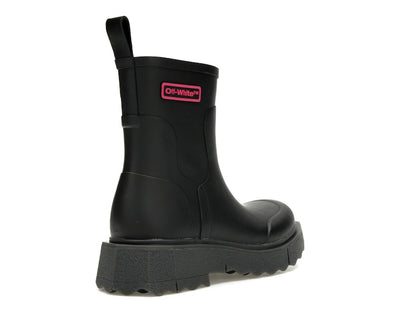 OFF-WHITE Rubber Rain Boot Black