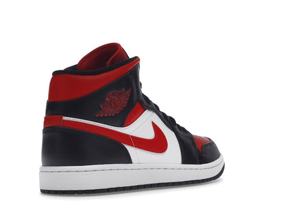 Jordan 1 Mid White Black Red (2022)