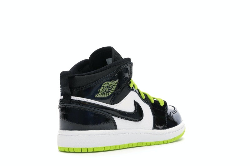 Jordan 1 Mid Black Cyber Mystic Green (PS)