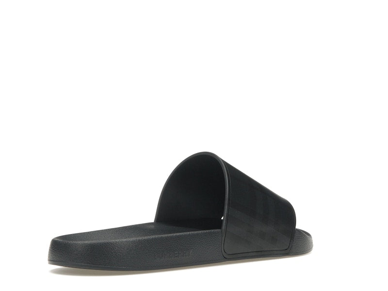 Burberry Embossed Logo Slides Dark Blue