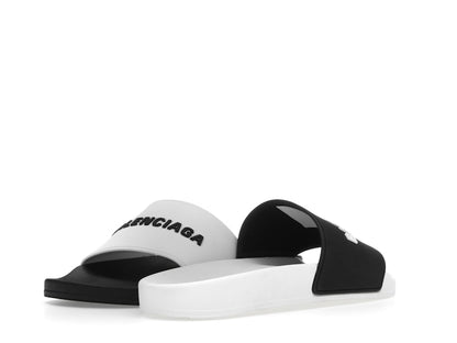 Balenciaga Pool Slides White Black (Women's)