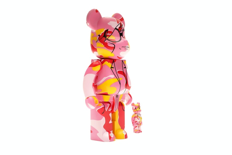 Bearbrick Andy Warhol Camo Ver. 100% & 400% Set Pink
