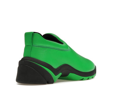 Bottega Veneta Lagoon Low Top Leather Sneaker Black Green