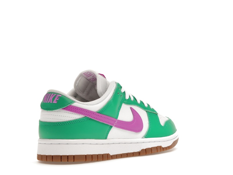 Nike Dunk Low White Stadium Green Fuchsia (Women's)