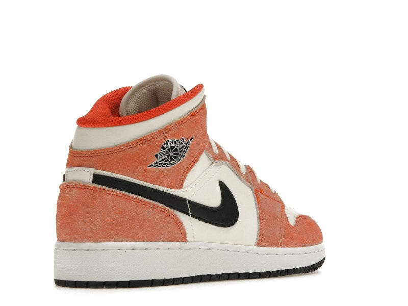 Jordan 1 Mid SE Orange Suede (GS)