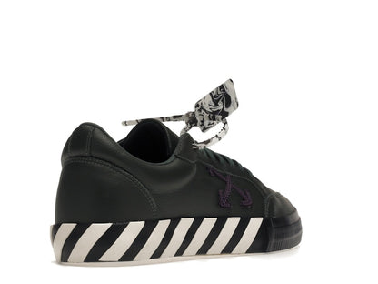 OFF-WHITE Vulc Low Dark Green Leather