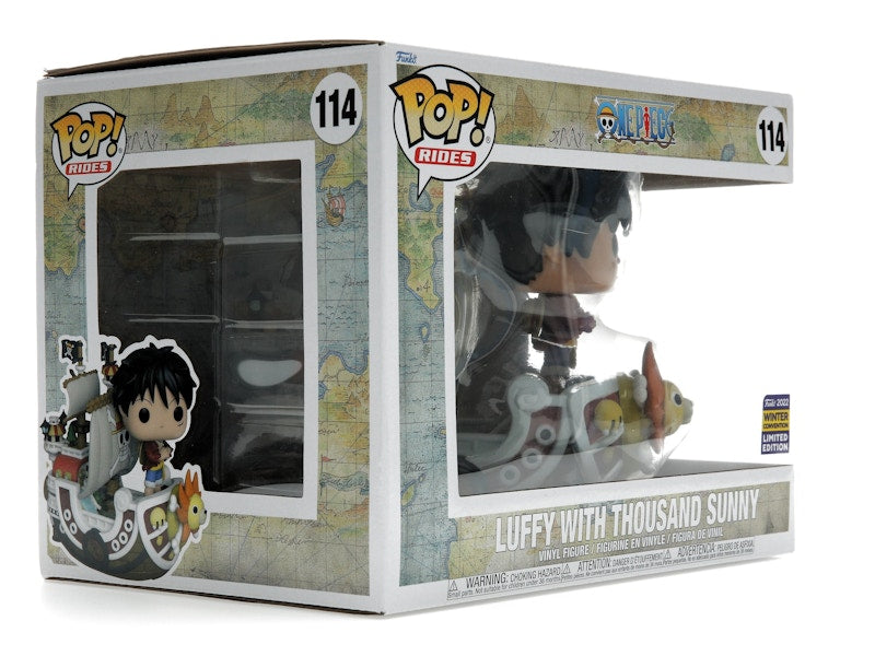 Funko Pop! Rides One Piece Luffy with Thousand Sunny 2022 Winter Convention Exclusive Figure #114