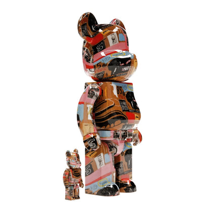 Bearbrick Andy Warhol x JEAN-MICHEL BASQUIAT #2 100% & 400% Set
