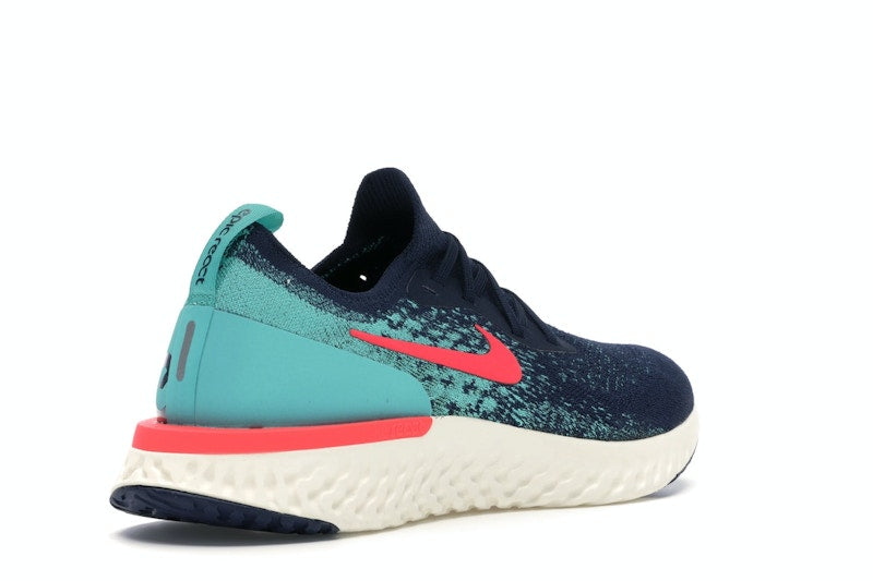 Nike Epic React Flyknit College Navy Hyper Jade