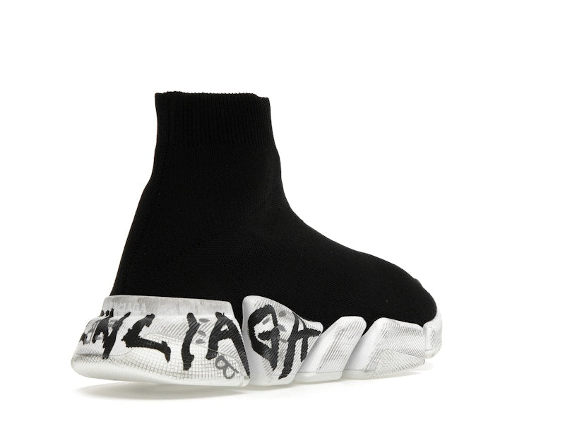 Balenciaga Speed 2.0 Graffiti Recycled Knit Black (Women's)