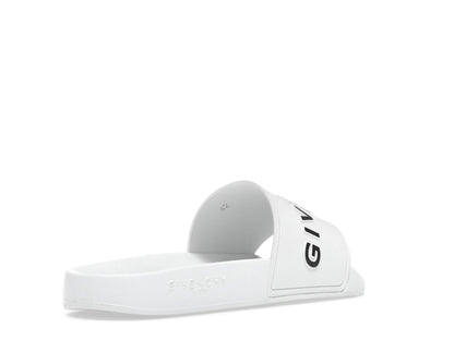 Givenchy Paris Flat Sandals White Black