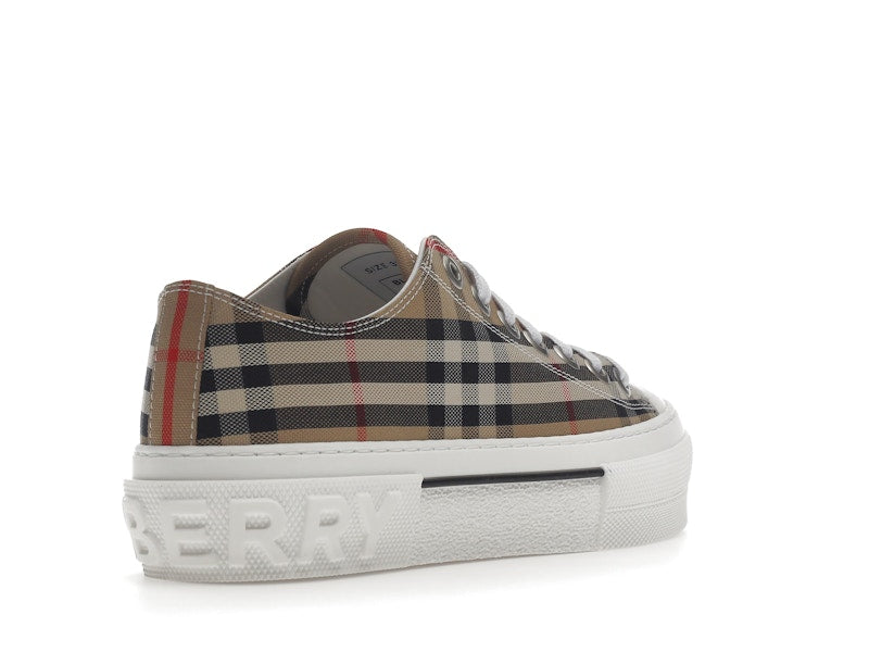 Burberry Vintage Check Cotton Sneakers Archive Beige White (Women's)