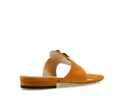 Gucci Blondie Thong Sandal Light Brown Suede