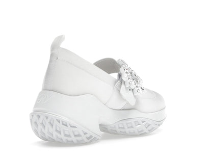 Roger Vivier Viv' Run Babies White Crystal Buckle (Women's)