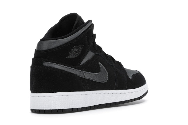 Jordan 1 Mid White Black Grey (GS)