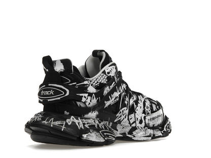 Balenciaga Track Graffiti Black White