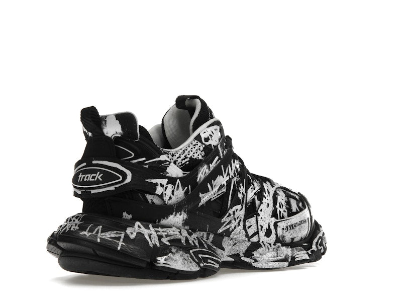 Balenciaga Track Graffiti Black White