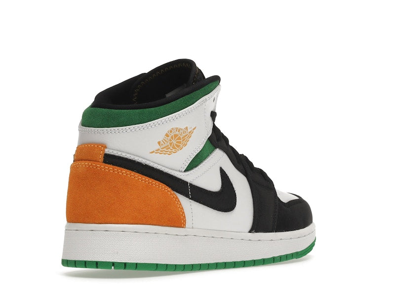 Jordan 1 Mid SE White Laser Orange Lucky Green (GS)