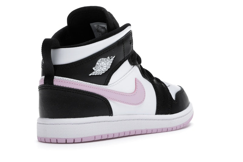 Jordan 1 Mid White Black Light Arctic Pink (PS)