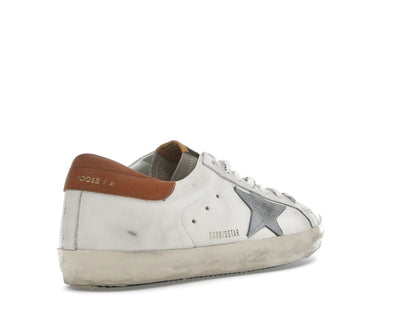Golden Goose Super-Star White Grey Brown Heel Tab