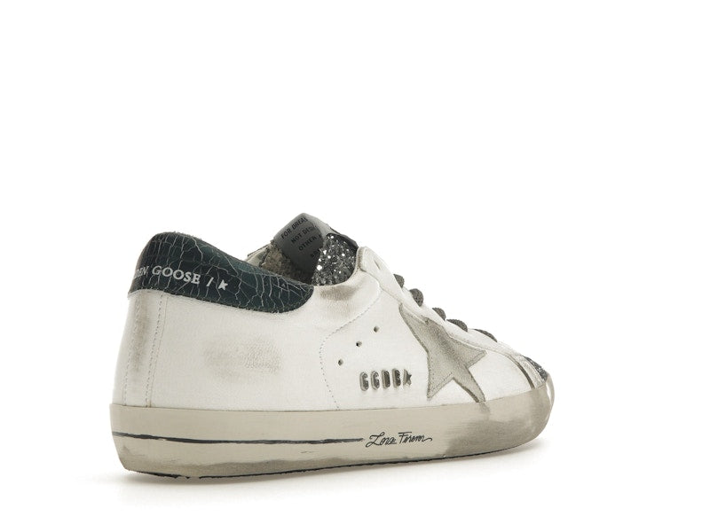 Golden Goose Super-Star Glitter Cream Silver (Women's)