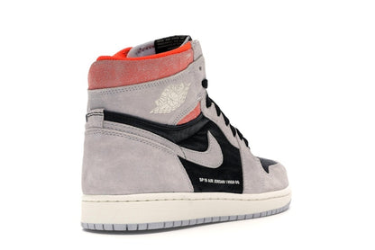 Jordan 1 Retro High Neutral Grey Hyper Crimson
