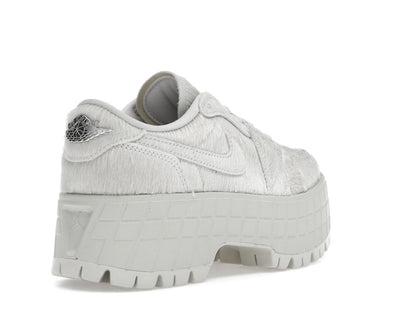 Jordan 1 Low Brooklyn Light Bone Metallic Silver (Women's)