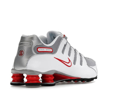 Nike Shox NZ White Red Metallic Silver