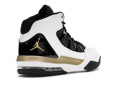 Jordan Max Aura White Metallic Gold Black
