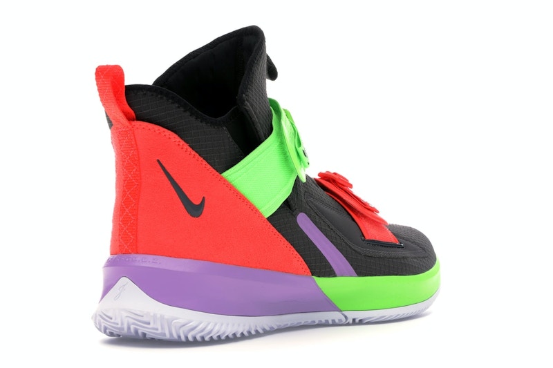 Nike LeBron Soldier 13 Thunder Grey Bright Crimson Electric Green