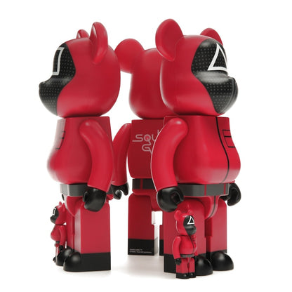 Bearbrick x Squid Game Guard (Circle/Triangle/Square) 100% & 400% Set of 3