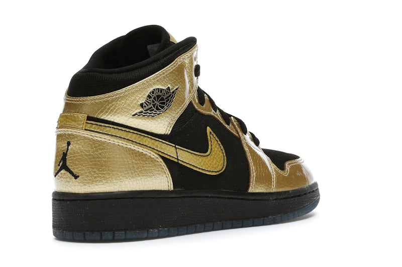 Jordan 1 Mid Metallic Gold Coin Black (GS)