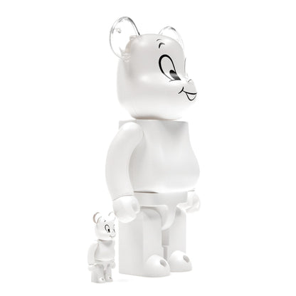 Bearbrick Casper the Friendly Ghost 100% & 400% Set White