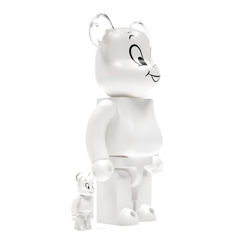 Bearbrick Casper the Friendly Ghost 100% & 400% Set White