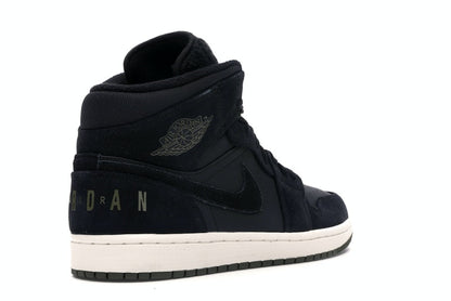Jordan 1 Mid Black Olive Canvas