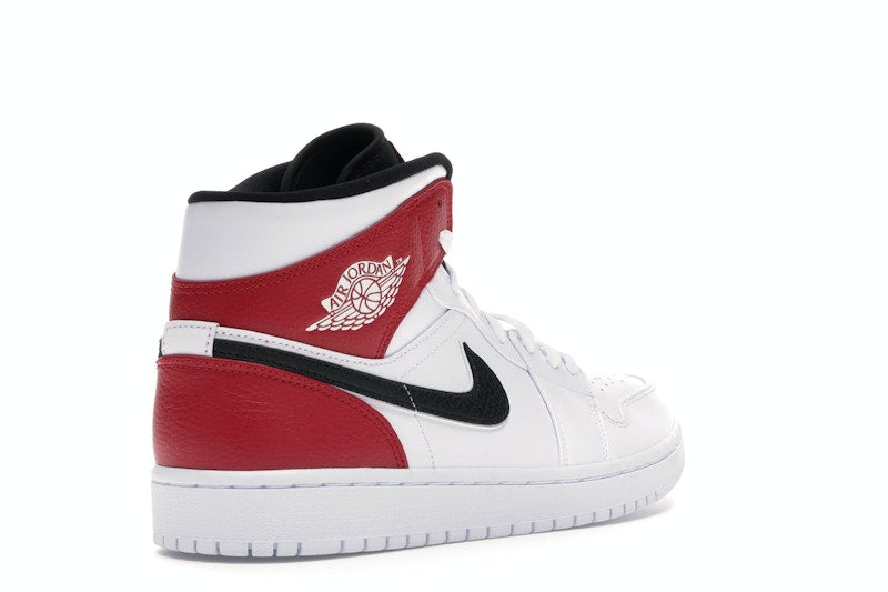 Jordan 1 Mid White Black Gym Red
