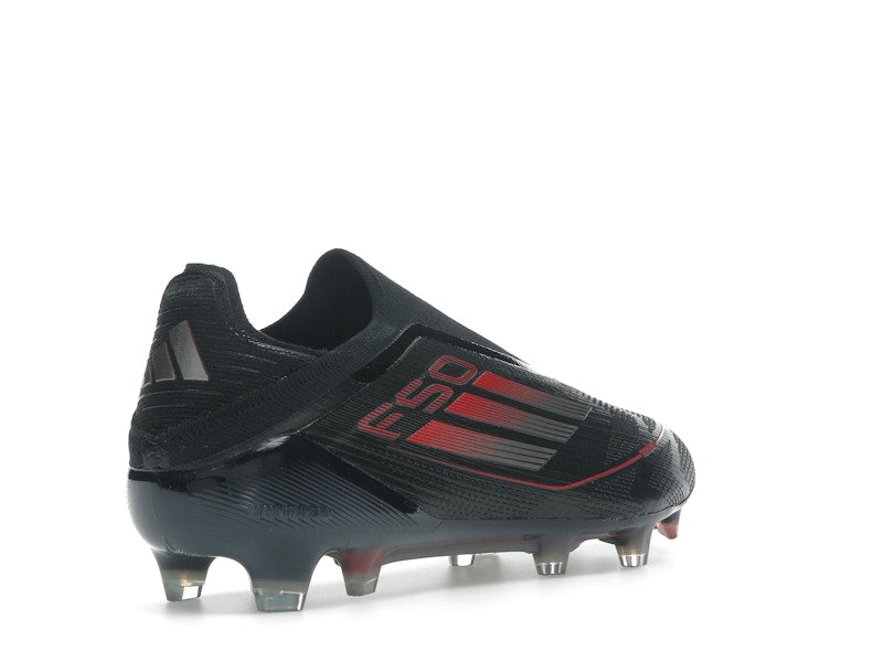 adidas F50 Elite Laceless FG Core Black Iron Metallic Lucid Red