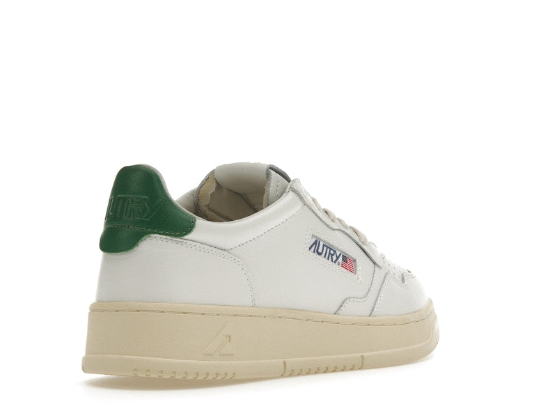 Autry Medalist Leather Low White Green