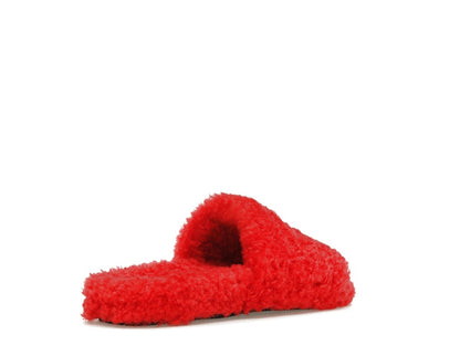 Balenciaga Furry Slide Red White (Women's)